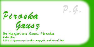 piroska gausz business card